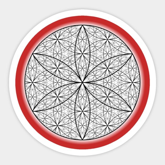 Dimensional Flower of Life - On the Back of Sticker by ShineYourLight